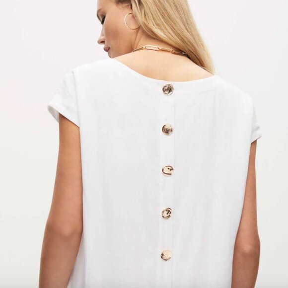 NWT Linen Blend Shift Dress - Melanie Lyne - Picture 1 of 7